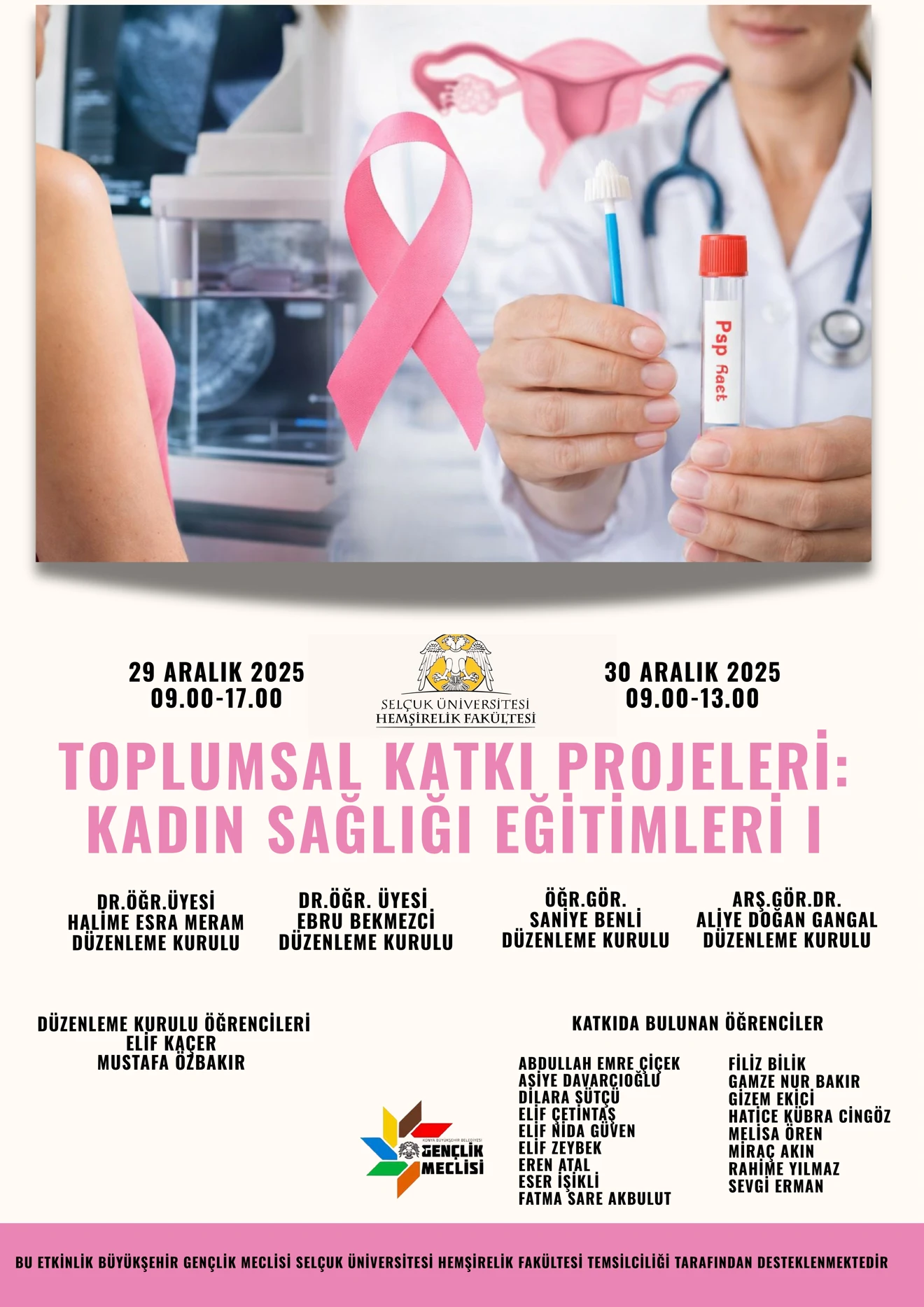 Toplumsal Katkı Projeleri: Kadın Sağlığı Eğitimleri I